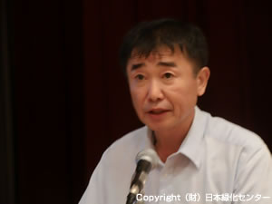 瀬越町松林保全対策連絡協議会西山会長