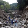 写真4　 土石流が発生した阿武山北面の渓流内の状況