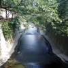 写真4　 コンクリート3面張りの底を流れる水は環境資源として
十分使えるきれいな水だ（東京都目黒区）