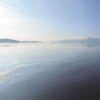 写真1　日本で4番目に大きい猪苗代湖　天鏡湖ともいわれる