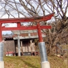 写真1　上青谷観音と背後のザクラ